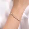 14K White Gold Bujukan Pyramid Stations Bangle