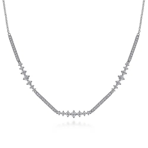 14K White Gold Diamond Necklace