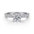 14K White Gold Round Diamond Engagement Ring-Avery