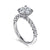 14K White Gold Round Diamond Engagement Ring-Kim