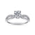14K White Gold Round Split Shank Diamond Engagement Ring-ELYSE