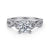 14K White Gold Round Twisted Diamond Engagement Ring-Kayla