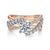14K White-Rose Gold Round Diamond Engagement Ring- Zaira