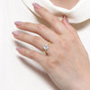 14K White-Yellow Gold Round Diamond Engagement Ring
