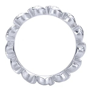 925 Sterling Silver Leaf Stackable Ladies Ring