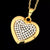 18kt yellow gold 16 inch diamond heart