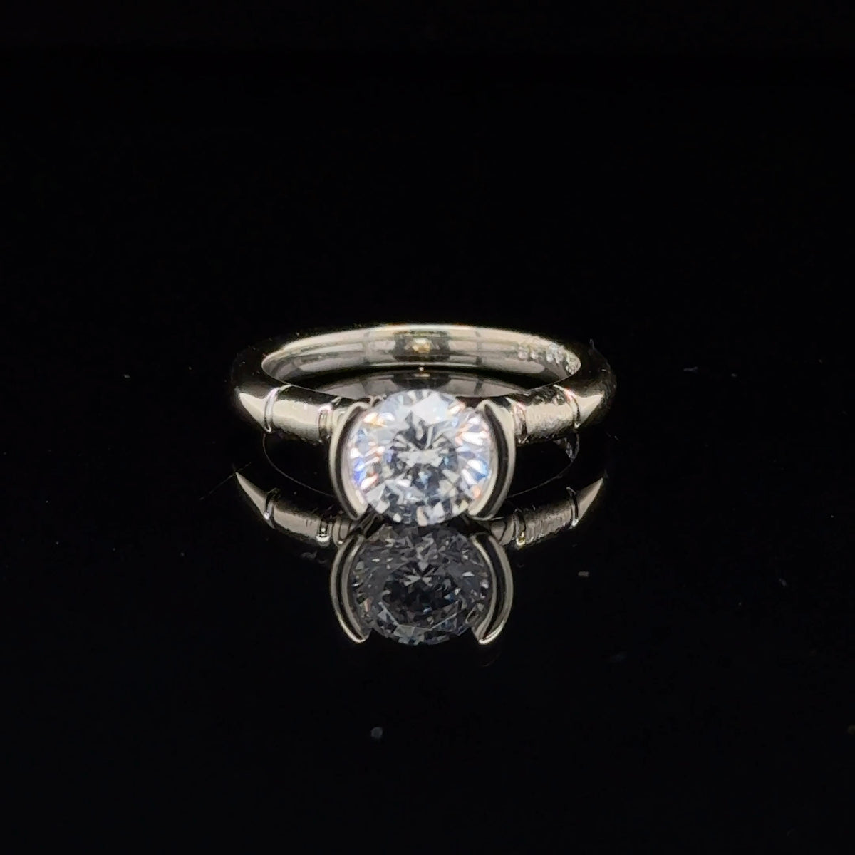 14K White Gold &amp; CZ
