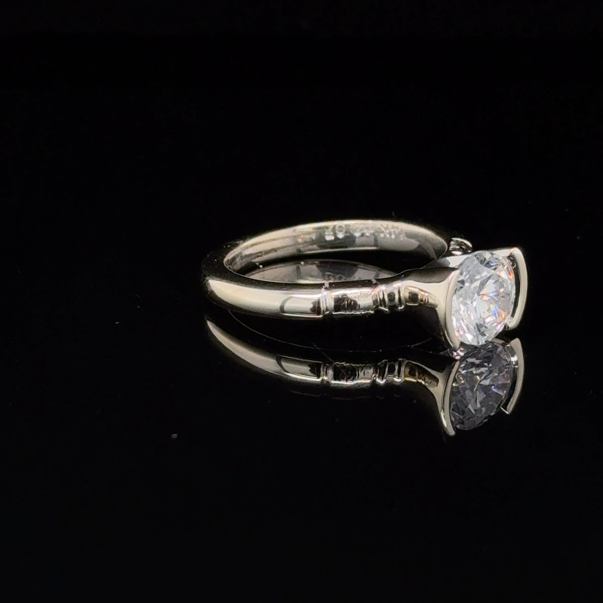 14K White Gold &amp; CZ