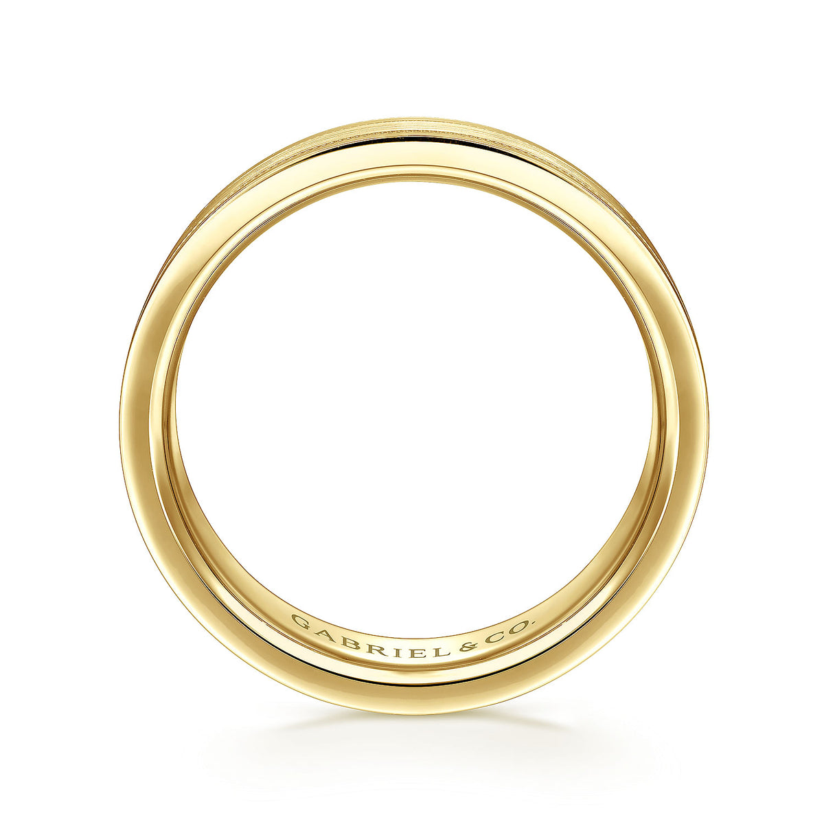 14K Yellow Gold 6mm - Men&#39;s Wedding Band in Satin Finish
