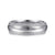 14K White Gold High Polish Men's Wedding Band with Milgrain Edge