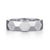 14K White Gold 6mm - Carved Men's Wedding Band in Satin Finish