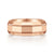 14K Rose Gold 8mm - Angular Men's Wedding Band in High Polished Finish