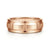 14K Rose Gold 8mm Mens Wedding Band in Satin Finish