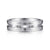 14K White Gold 6mm - Carved Men's Wedding Band in Satin Finish