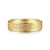 14K Yellow Gold 6mm - Men's Wedding Band in Horizontal Brush Finish