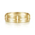 14K Yellow Gold 6mm - Carved Station Men's Wedding Band in Satin Finish