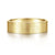 14K Yellow Gold 6mm - Men's Wedding Band in Horizontal Brush Finish