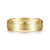 14K Yellow Gold 6mm - Satin Finish Men's Wedding Band with Beveled Edge