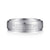 14K White Gold 6mm - Beveled Edge Satin Finish Men's Wedding Band