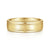 14K Yellow Gold 6mm - Satin Polish Center and Milgrain Edge Men's Wedding Band