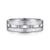 14K White Gold 6mm - Interwoven Men's Wedding Band in Brushed and Satin Finish