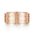 14K Rose Gold 8mm - Checkered Pattern Men's Wedding Band in Satin Finish