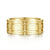 14K Yellow Gold 8mm - Checkered Pattern Men's Wedding Band in Satin Finish