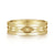 14K Yellow Gold 6mm - Diamond Cut Men's Wedding Band in Satin Finish