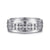 14K White Gold 7mm - Square Inlay Men's Wedding Band