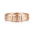 14K Rose Gold 6mm - Men's Wedding Band with Hammered Stations