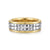 14K White-Yellow Gold 7mm - Men's Wedding Band High Polish Finish in High Polished Finish