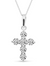 Madison K 14kt white gold diamond Cross Pendant Necklace