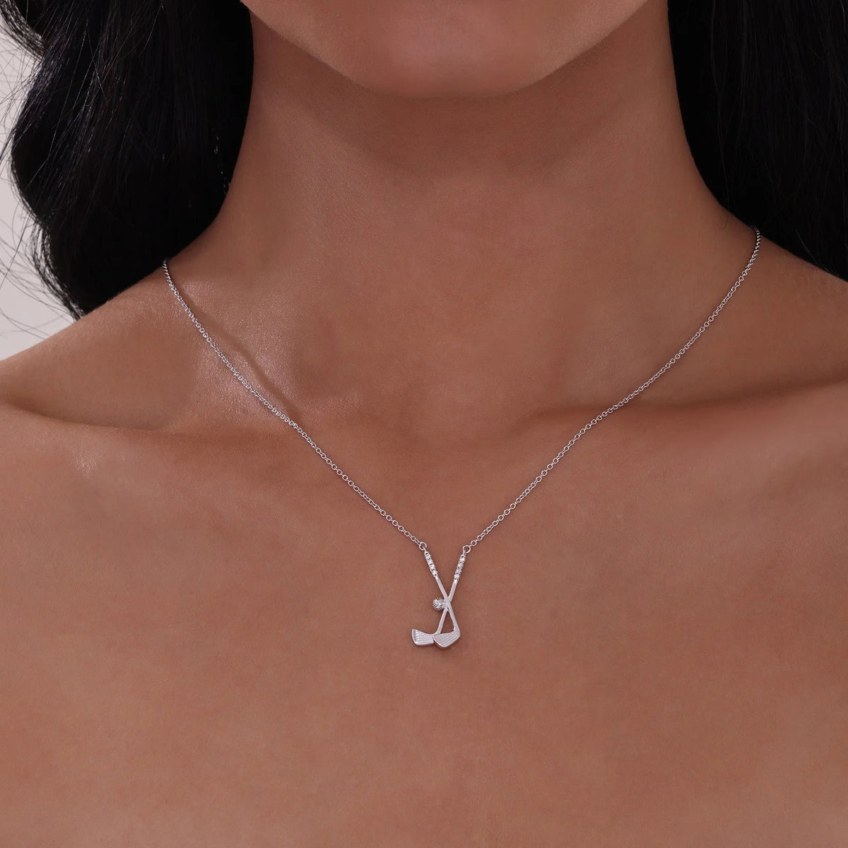Golf Clubs Necklace