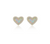 Halo Heart Stud Earrings