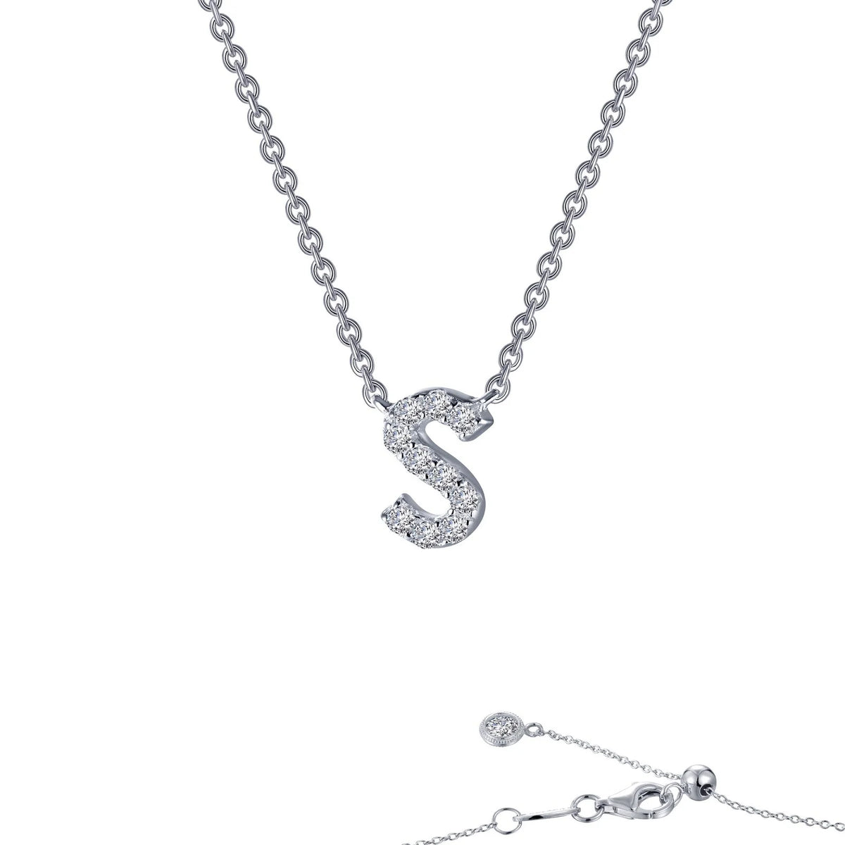 Initial Letter Pendant Necklace A-Z