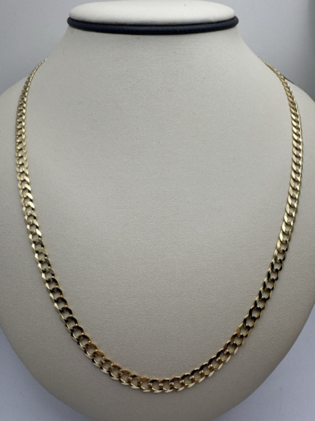 14k Yellow Gold Curb Link Chain 20 inch 4.7mm