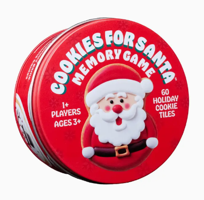 Christmas Cookies For Santa Tin - Holiday Memory Game
