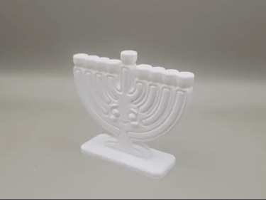 Chanukah Paintable Dreidel Menorah Gelt Bag 3D Printed Kids Craft Activity Jewish Holiday Gift DIY Art Jewish Holiday Gift Project Set | Regular / Menorah