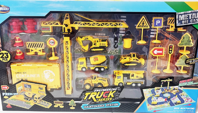 23-Piece Construction Vehicle Playset