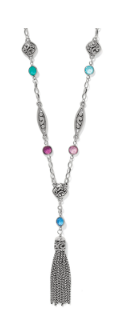 Contempo Color Gems Tassel Necklace by Brighton