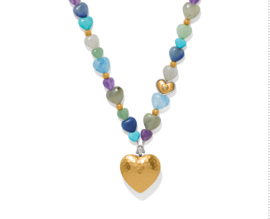 One Heart Multi Heart Bead Necklace by Brighton