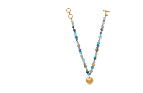 One Heart Multi Heart Bead Necklace by Brighton