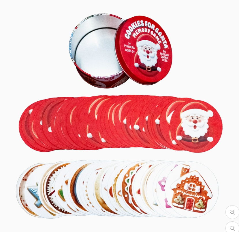 Christmas Cookies For Santa Tin - Holiday Memory Game