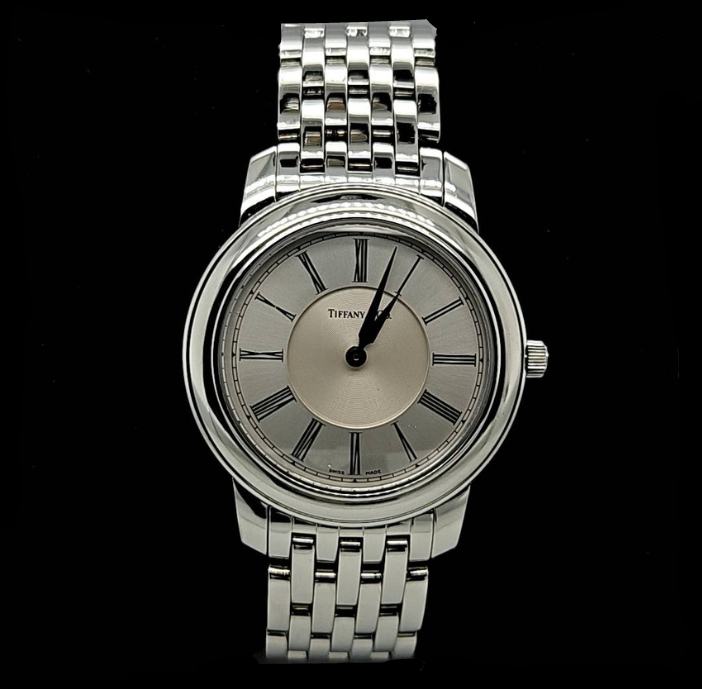 Tiffany & Co - Silver Stainless Steel Swiss Made Watch-ESTATE