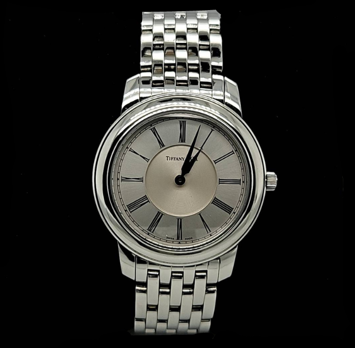 Tiffany Co Silver Stainless Steel Swiss Made Watch-ESTATE