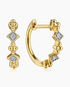 14k earrrings &amp; diamond