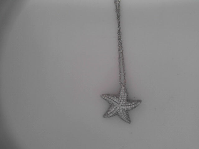 Sterling silver estate starfish necklace