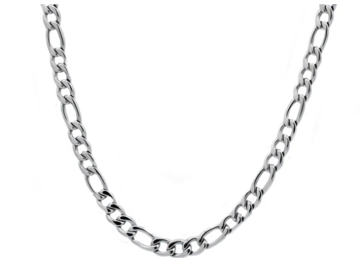 Men's Stainless Steel Figaro Link Chain