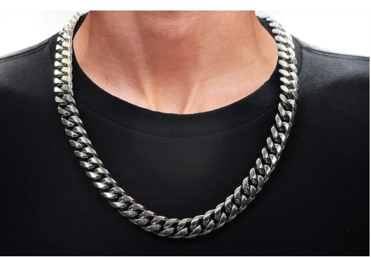 Men's 14mm Stainless Steel Cuban Link Chain