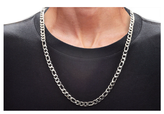 Men's Stainless Steel Figaro Link Chain